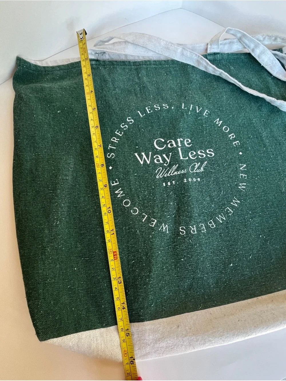 Care way less wellness club green canvas